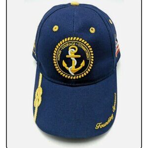 Navy OSFA NWOT American Sailor Embroidered Ball Cap Hat Historical Military USA
